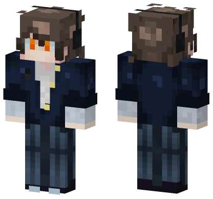Dark Blue School Uniform Minecraft skin