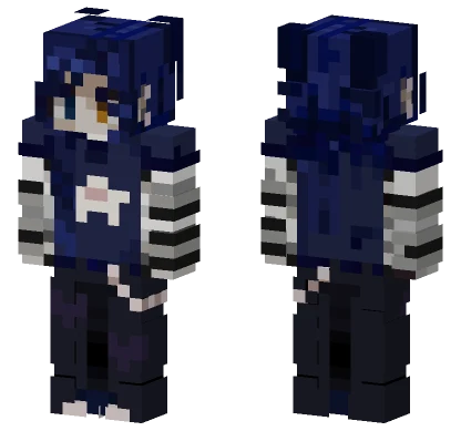 Dark Blue School Uniform Minecraft skin
