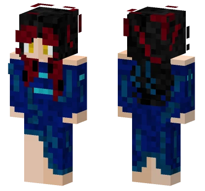 Dark Blue School Uniform Minecraft skin