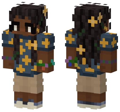 Dark Blue Star Outfit Minecraft skin