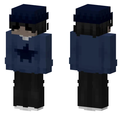 Dark Blue Star Uniform Minecraft skin