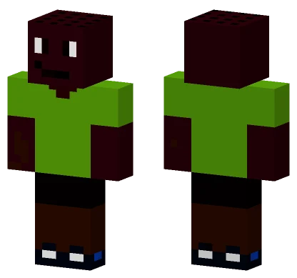 Dark Brown Hat Boy Minecraft skin