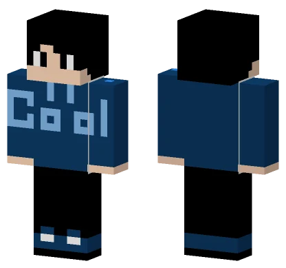 Dark Cool Blue Man Minecraft skin