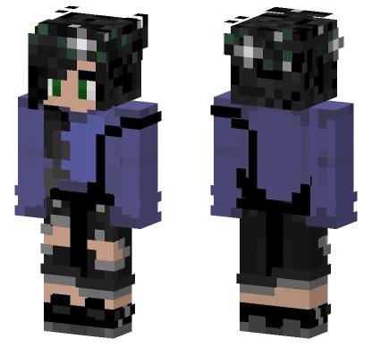 Dark Flower Girl Minecraft skin
