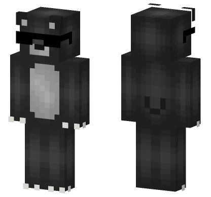 Dark Grey Bear Minecraft skin