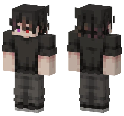 Dark Haired Anime Boy Minecraft skin