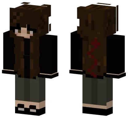 Dark Haired Devil Girl Minecraft skin