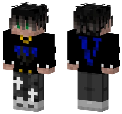 Dark Hoodie Gamer Minecraft skin
