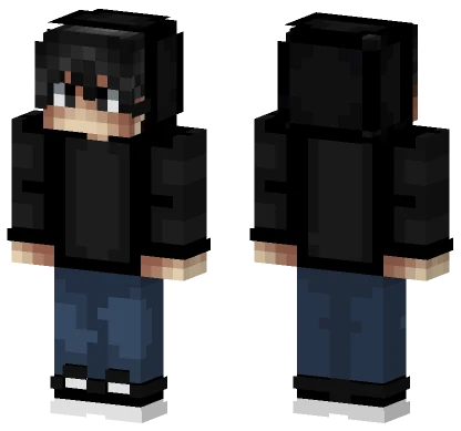 Dark Hoodie Outfit Minecraft skin