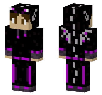 Dark Hoodie With Accents Minecraft skin