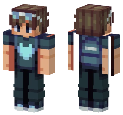 Dark Hoodie With Heart Minecraft skin