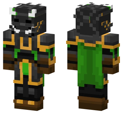 Dark Oni Verde Minecraft skin