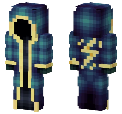 Dark Plaid Mage Robes Minecraft skin