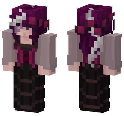 Dark Purple Hooded Figure Minecraft skin