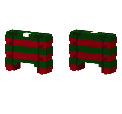 Dark Red Green Stripe Sweater Minecraft skin