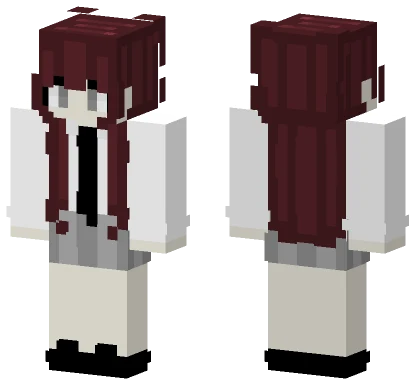 Dark Red Hair Girl Minecraft skin