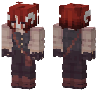 Dark Red Hooded Figure Minecraft skin