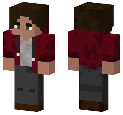 Dark Red Jacket Outfit Minecraft skin