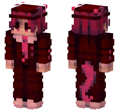 Dark Red School Uniform Minecraft skin
