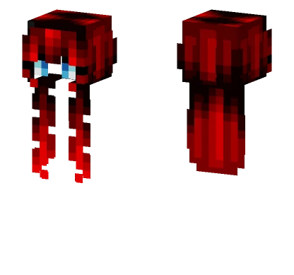 Dark Red Vampire Girl Minecraft skin