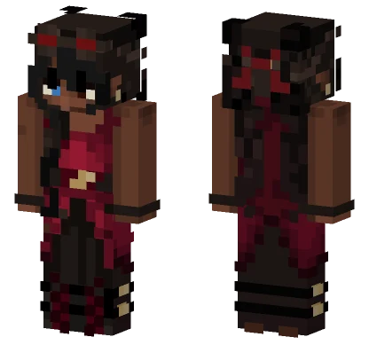 Dark Red Vest Outfit Minecraft skin