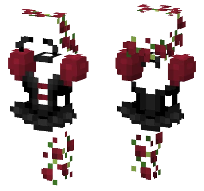 Dark Roses Ballerina Dress Minecraft skin