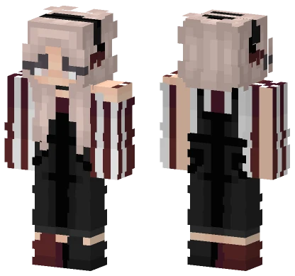 Dark Stripes Girl Minecraft skin