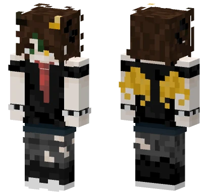 Dark Suit With Gold Minecraft skin