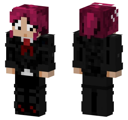 Dark Suit With Red Accents Minecraft skin