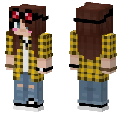 Dark Yellow Flannel Minecraft skin