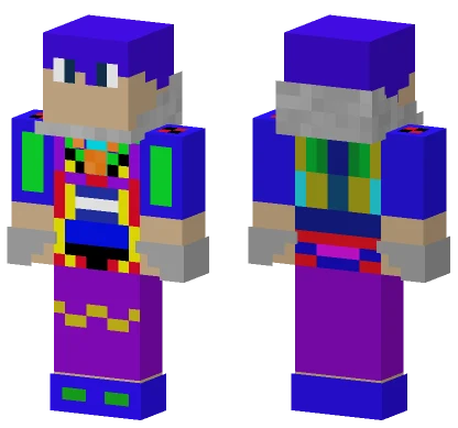 Dave The Blue Robot Minecraft skin