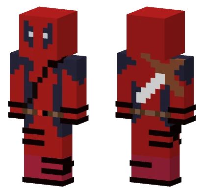 Deadpool With Sword Minecraft skin