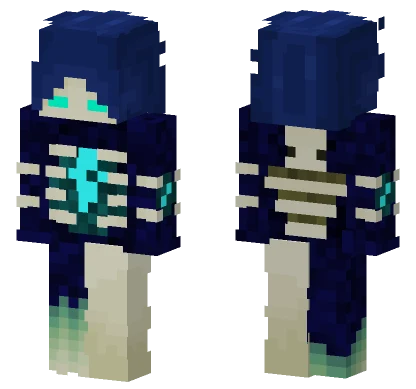 Deep Dark Warden Minecraft skin