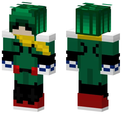Deku Green Outfit Minecraft skin