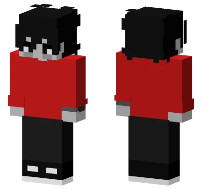 Demised With Red Sweater Minecraft skin