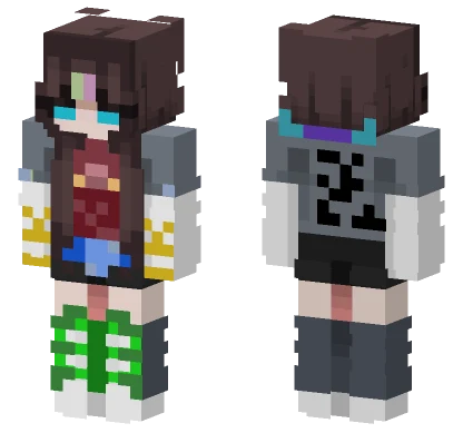 Demon E-Girl Teen Minecraft skin