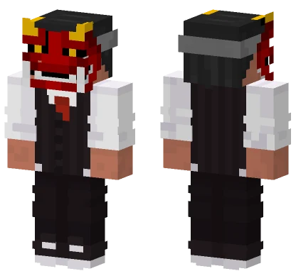 Demon Mask Suit Minecraft skin