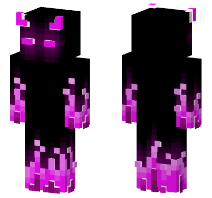 Demon With Pink Flames Minecraft skin