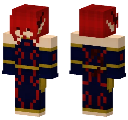 Demonic Red Haired Girl Minecraft skin