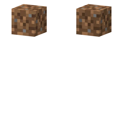 Dirt Block Head Minecraft skin