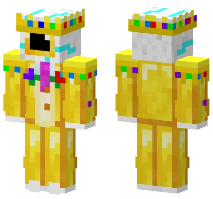 Divine Eggchan King in Yellow Minecraft skin