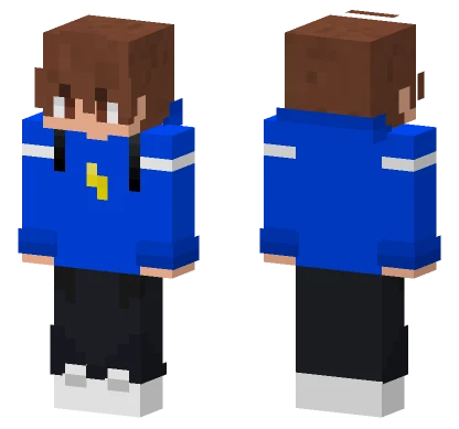 Dnanimation Blue Hoodie Minecraft skin