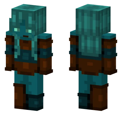 Drowned Girl Minecraft skin