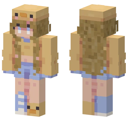Duck Blonde Girl Minecraft skin