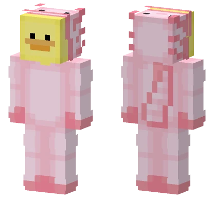 Duck in Axolotl Onesie Minecraft skin