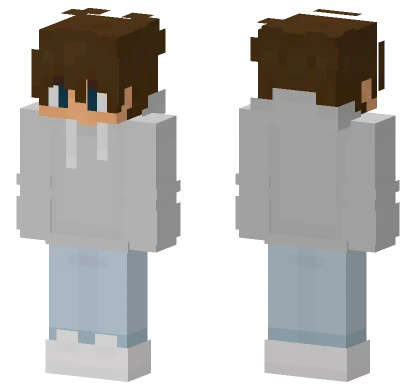 Dylan Grey Hoodie Minecraft skin