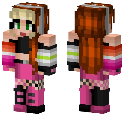 E Girl Pride Flag Edition Minecraft skin