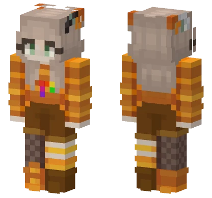 Elainaexe Orange Ocelots Minecraft skin