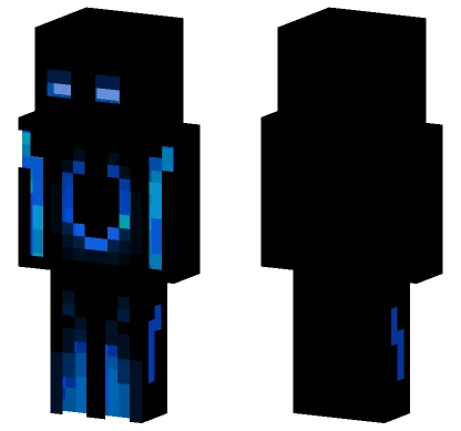 Electric Blue Warrior Minecraft skin