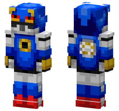 Elmepicaunpulmon Blue Robot Minecraft skin